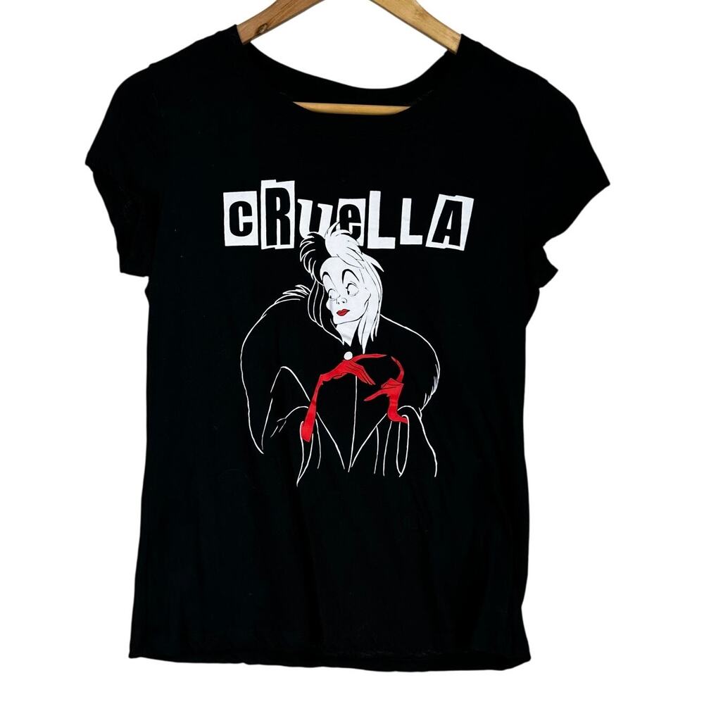 Disney 101 Dalmations Cruella Black T-Shirt Girls Sz XL Excellent Used Condition
